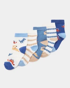 Baby Boys Design Socks - Pack Of 5