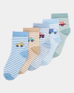Baby Boys Design Socks - Pack Of 5