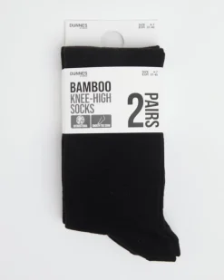 Bamboo Knee High Socks - Pack Of 2