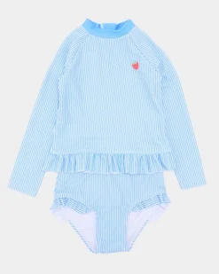 Blue Stripe Rashguard Set (0 Months-5 Years)