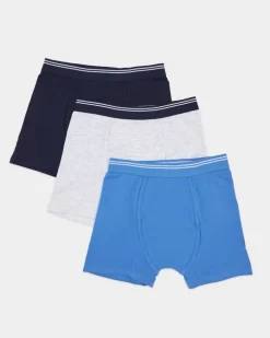 Boys Jersey Trunks - Pack Of 3 (2-14 Years)