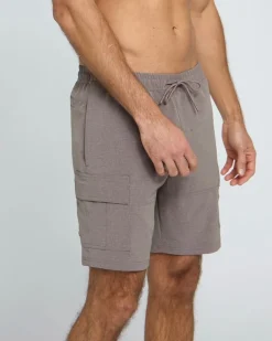 Cargo Grid Fabric Swim Shorts
