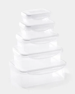 Clip Lid Food Storage Box (5 Pack)