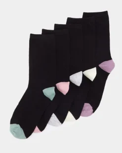 Coloured Crew Socks - Pack Of 5