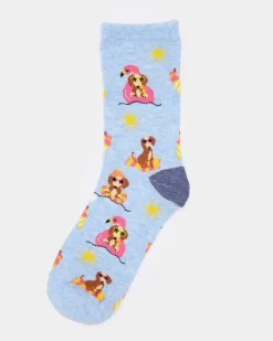 Cotton Rich Crew Socks - Pack Of 5