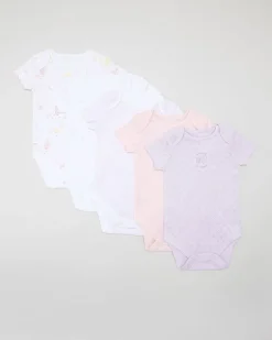 Cotton Short-Sleeved Bodysuits - Pack Of 5 (Newborn-3 Years)