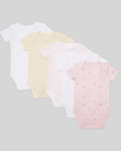 Cotton Short-Sleeved Bodysuits - Pack Of 5 (Newborn-3 Years)