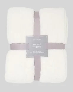 Cream Fleece Throw