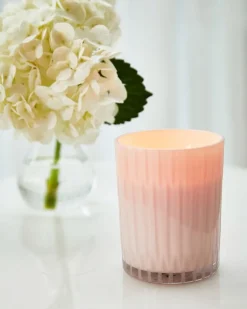 Francis Brennan the Collection Pink Cut Glass Candle