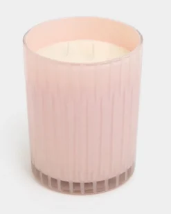 Francis Brennan the Collection Pink Cut Glass Candle