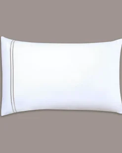 Francis Brennan the Collection Mink Double Stripe Housewife Pillowcases