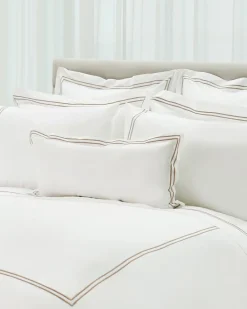 Francis Brennan the Collection Mink Double Stripe Bolster Cushion