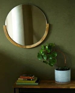 Helen James Considered Greta Half Wood Mirror