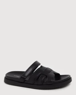 H-Front Strap Slider Sandals