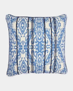 Paul Costelloe Living Blue Print Cushion With Pipe