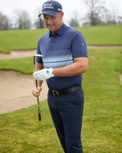 Pádraig Harrington Stripe Chest Print Polo