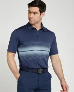 Pádraig Harrington Stripe Chest Print Polo
