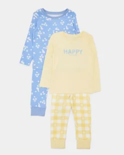 Printed Long-Sleeved Pyjamas - Pack Of 2 (6 Months-4 Years)