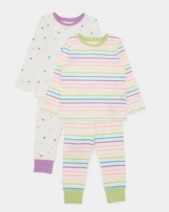 Printed Long-Sleeved Pyjamas - Pack Of 2 (6 Months-4 Years)