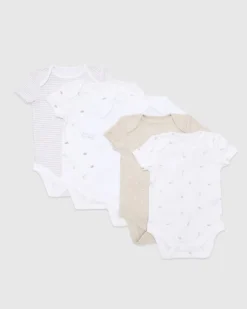 Pure Cotton Bodysuit - Pack Of 5 (Newborn-9 Months)