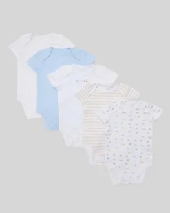 Pure Cotton Bodysuits - Pack Of 5 (Newborn-23 Months)
