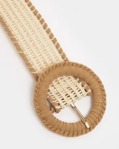 Raffia Suede Belt