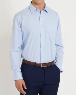 Regular Fit Long-Sleeved Cotton Rich Shirt