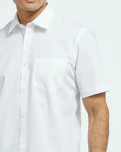 Regular Fit Short-Sleeved Cotton Rich Shirt