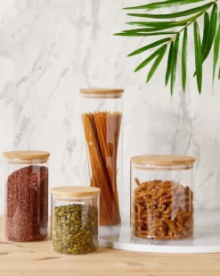 Round Glass Pantry Storage