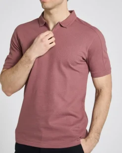Slim Fit Panel Popcorn Polo