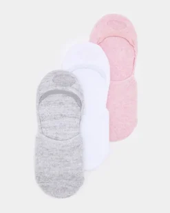 Terry Cotton No Show Cushioned Trainer Socks - Pack Of 3