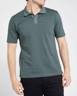 Textured Jaquard Polo Top