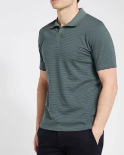 Textured Jaquard Polo Top