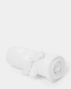 White Cellular Shawl