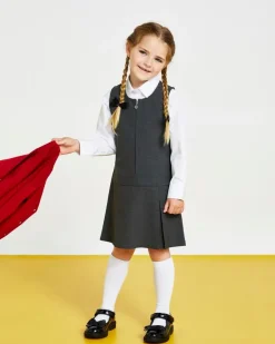 Zip Front Pinafore - Pack Of 2 (4-12 Years)