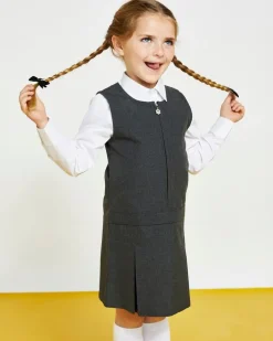 Zip Front Pinafore - Pack Of 2 (4-12 Years)